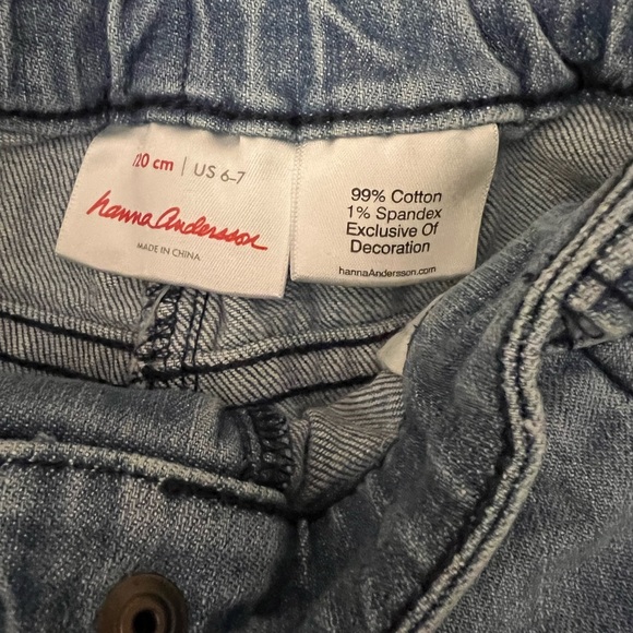 Hannah Andersson Girl’s Blue Jean Shorts Size 6 - 7 - Picture 5 of 6